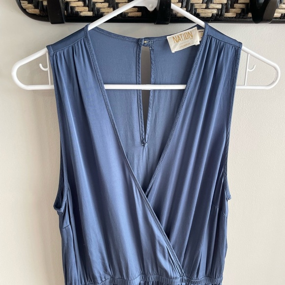 Nation LTD - Yanni Draped Pantsuit in Denim Blue - Size Small - Picture 12 of 16